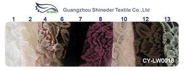 Schwarze Blumen-Baumwollnylonspitze-Gewebe, 65% Nylon + 35% Baumwolle CY-LW0016 fournisseur