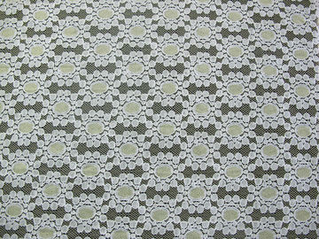 Weiche gelbe Baumwollnylonspitze-Gewebe-Punkt-Blumen gestrickt für Spitze-Kleid CY-DK0034 fournisseur