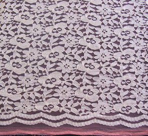 Umweltfreundliche Baumwollnylonspitze-Maschen-Gewebe-Rosa 145CM - 150CM Breite CY-DK0025 fournisseur