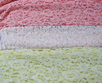 Umweltfreundliche Baumwollnylonspitze-Maschen-Gewebe-Rosa 145CM - 150CM Breite CY-DK0025 fournisseur