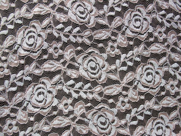Baumwollespandex-Polyester-dehnbares Spitze-Gewebe mit Masche gestrickter Blumen-Spitze fournisseur