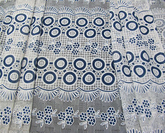 Baumwolle farbige Punkt-Polyester-Spitze-Gewebe Burnout-Blumen-Spitze für Mädchenkleid und Röcke (CY-DK0022) fournisseur