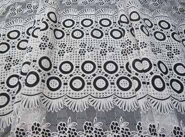 Baumwolle farbige Punkt-Polyester-Spitze-Gewebe Burnout-Blumen-Spitze für Mädchenkleid und Röcke (CY-DK0022) fournisseur