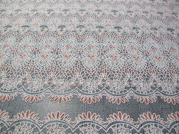 Schwarzes einzigartiges Baumwoll-Polyester-Spitze-Gewebe gestrickt mit Burnout-Blumen-Spitze für Damen-Kleid (CY-DK0020) fournisseur
