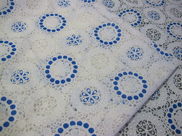 Rosa geometrischer Polyester-Spitze-Gewebe-Baumwolleburnout ganz über Spitze für Dame Clothes (CY-DK0041) fournisseur