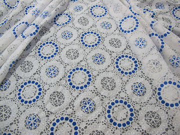 Rosa geometrischer Polyester-Spitze-Gewebe-Baumwolleburnout ganz über Spitze für Dame Clothes (CY-DK0041) fournisseur