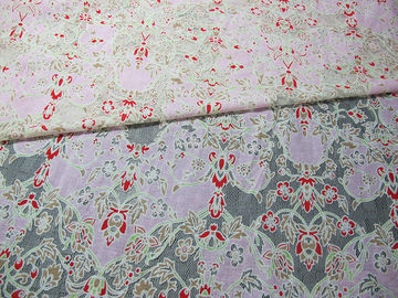 Einzigartige Blumen-Polyester-Spitzengardine-Gewebe-Baumwolle mit dem umweltfreundlichen Färben fournisseur