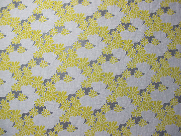 Gelbe/orange Polyester-Spitze-Gewebe-mit Blumenbaumwolle zwei tont Burnout-Spitze fournisseur