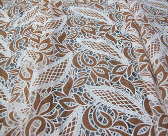 Blaue Baumwoll-Polyester-Spitze-Gewebe-Blatt-Masche mit dem umweltfreundlichen Färben (CY-DK0024) fournisseur