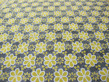 Druckbaumwollreizend Polyester-Spitze-Gewebe mit ganz vorbei Spitze für Dame Garment (CY-DK0021) fournisseur