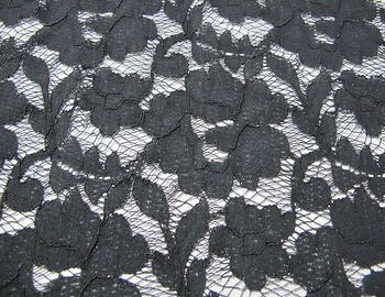 Graues elastisches Kord-Spitze-Material/dickflüssiges Nylonmit Blumenbaumwollgewebe CY-DK0011 fournisseur