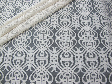 Graue Voile-Baumwollstrickten nylonspitze-Gewebe/Gummiband Spitze-Gewebe SYD-0003 fournisseur