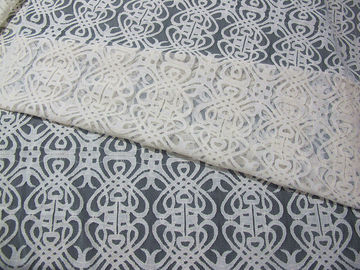 Graue Voile-Baumwollstrickten nylonspitze-Gewebe/Gummiband Spitze-Gewebe SYD-0003 fournisseur