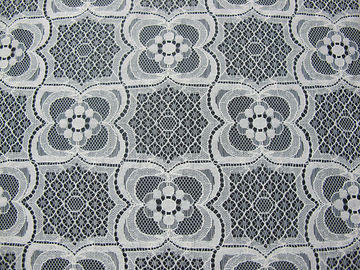 Gestricktes Tulle-Baumwollnylonspitze-Gewebe-Elfenbein für Pyjama umweltfreundliches SYD-0007 fournisseur