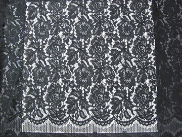 Graues elastisches Kord-Spitze-Material/dickflüssiges Nylonmit Blumenbaumwollgewebe CY-DK0011 fournisseur