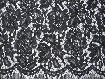 Graues elastisches Kord-Spitze-Material/dickflüssiges Nylonmit Blumenbaumwollgewebe CY-DK0011 fournisseur