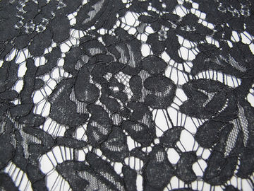 Graues elastisches Kord-Spitze-Material/dickflüssiges Nylonmit Blumenbaumwollgewebe CY-DK0011 fournisseur