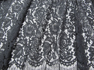 Graues elastisches Kord-Spitze-Material/dickflüssiges Nylonmit Blumenbaumwollgewebe CY-DK0011 fournisseur