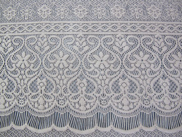 Graue Wimper gestrickte Baumwolldehnbares Spitze-Nylongewebe-starke Blume für Dame Dress fournisseur
