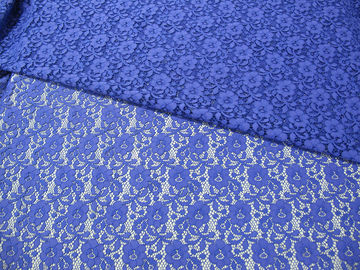 Blaues Nylon-Digital-Spitze-Gewebe-Miniblumen für Dame Dress fournisseur