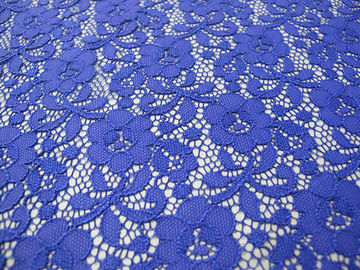 Blaues Nylon-Digital-Spitze-Gewebe-Miniblumen für Dame Dress fournisseur