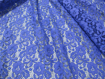 Blaues Nylon-Digital-Spitze-Gewebe-Miniblumen für Dame Dress fournisseur