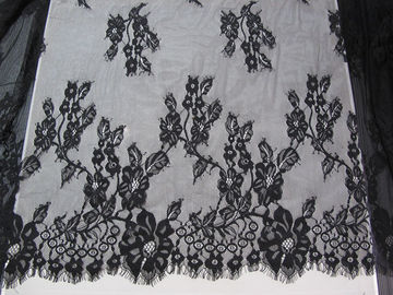 Nylon der Mode-großes schwarzes Wimper-Spitze-Ordnungs-100% für Dame Dress CY-HB0481 fournisseur