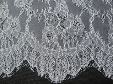 Elegante NylonWimper-weiße Spitze, die vorzüglich gemachtes 150cm CY-HB0594 trimmt fournisseur