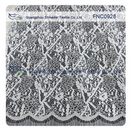 Kord-Spitze-Gewebe-Wimperwiederholung Cotton&amp;Nylon-Gewebe der Wellen-Linie fournisseur