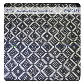 Schwarzes rhombisches Hochzeits-Rayon-Nylonspitze-Gewebe fournisseur