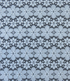 Nylonspandex-elastische blaue Blumenspitze-Gewebe-Ordnung für Dame Garment fournisseur