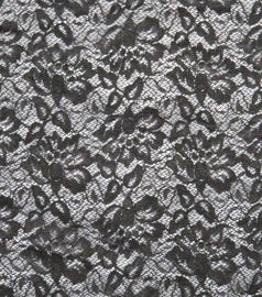 Breathable schwarzes elastisches Spitze-Gewebe, Brautkleider-Spitze-Gewebe fournisseur