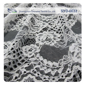Stickte schwarzes Kleid geschnürtes Chantilly-Blumen-Spitze-Gewebe/Spitze-Gewebe fournisseur