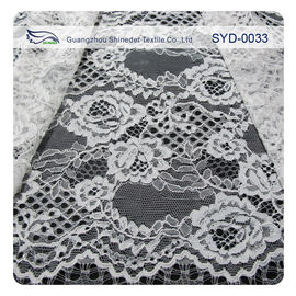Stickte schwarzes Kleid geschnürtes Chantilly-Blumen-Spitze-Gewebe/Spitze-Gewebe fournisseur