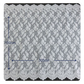 Chantilly-Spitze-Gewebe-Wimper-Spitze-Ordnung für das Kleid, das Weiß und das Grau der Frauen fournisseur