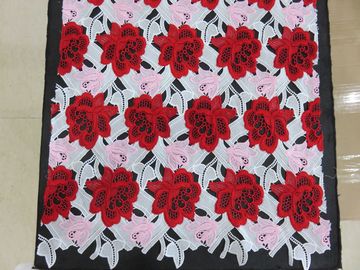 Schwere Farbe drei stickte Häkelspitze-Gewebe/Dressmaking-Gewebe fournisseur