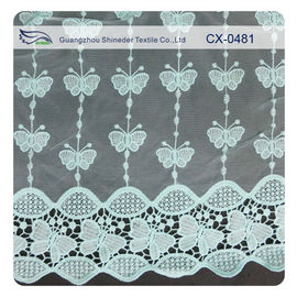 Schmetterlings-Organza-Stickerei-Spitze-Gewebe, umweltfreundliches Färben/normales Färben fournisseur