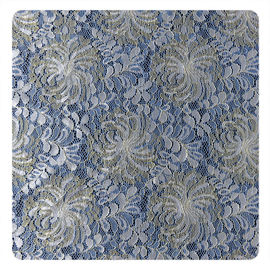 Mode-Gold-blaues weiße Blume Blumen-Chantilly-Guipurespitzen-Spitze-Gewebe fournisseur