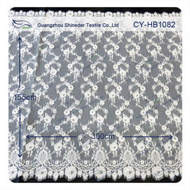Gewohnheit druckte Schweizer Voile-Spitze-Zutat/Brautkleider-Spitze-Gewebe fournisseur