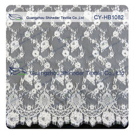 Gewohnheit druckte Schweizer Voile-Spitze-Zutat/Brautkleider-Spitze-Gewebe fournisseur