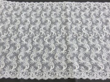 Eleganter Kord stickte dickflüssige Chantilly-Spitze/Spitze-Gewebe fournisseur